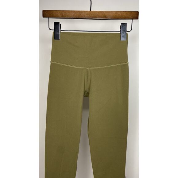 TNA TnAction Women's XS Ankle Leggings Olive Green 25" Active Yoga Athleisure - Picture 2 of 6